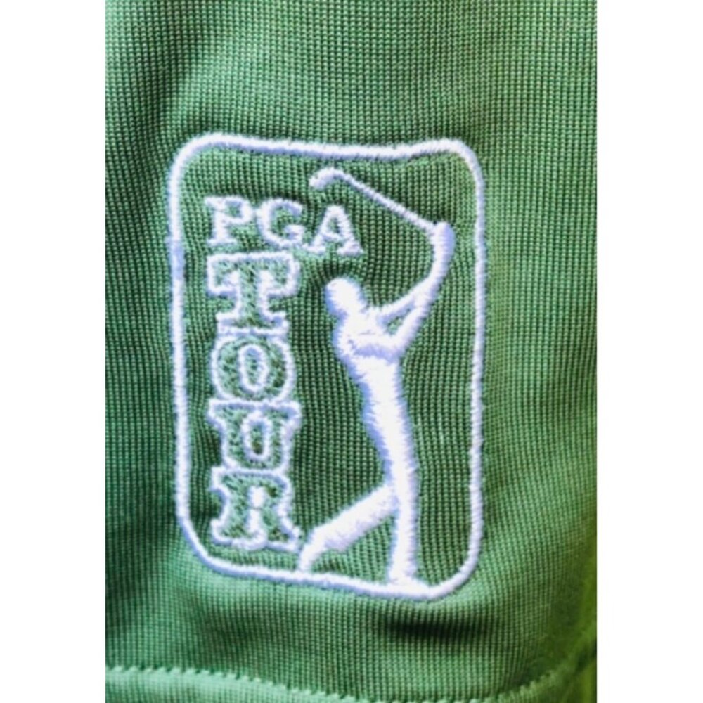 adidas Men's PGA Tour Michelob Ultra Golf Shirt Quarter Zip Green SIze 2XL - Picture 4 of 5